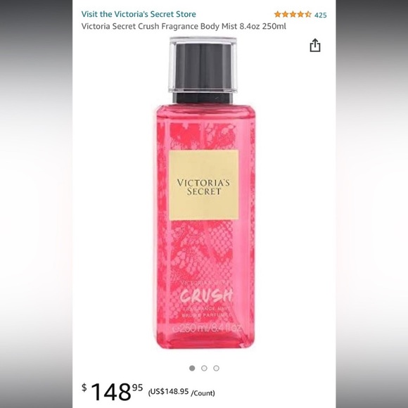 VICTORIA SECRET CRUSH BODY SPRAY &LOTION SET - Picture 2 of 2